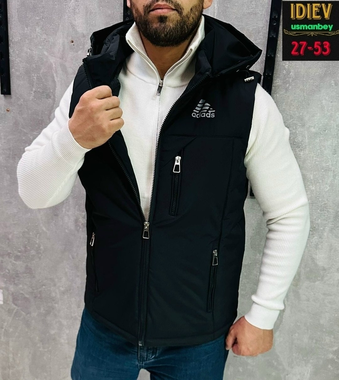 жилет мужской,жилетка мужская,жилет мужской утепленный с капюшоном адидас,жилет,жилетка