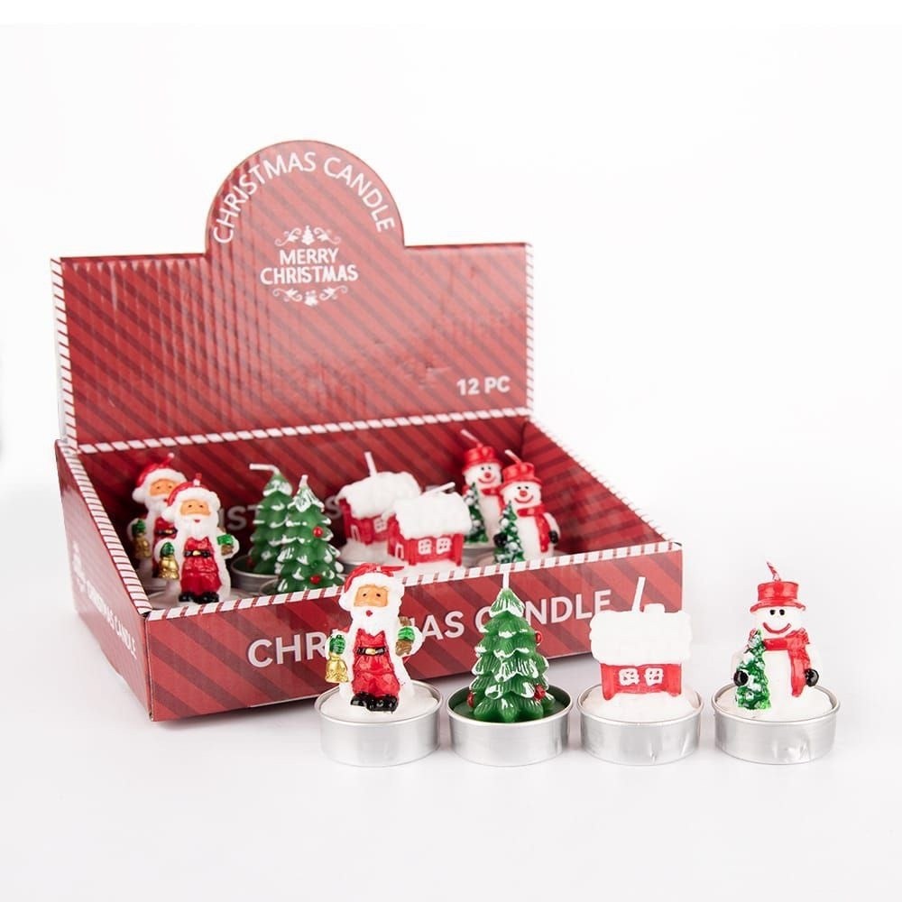 набор новогодних свечей,cвечи новогодние,украшение новогоднее елка,новогодние свечи елочки,свеча елка