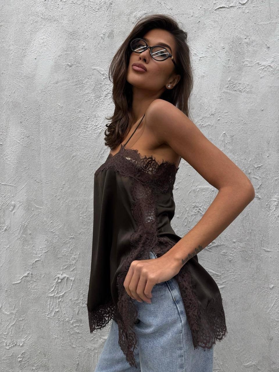 топ шелковый,майка с кружевом,топ с кружевом,кружевная майка,шелковая майка с кружевом