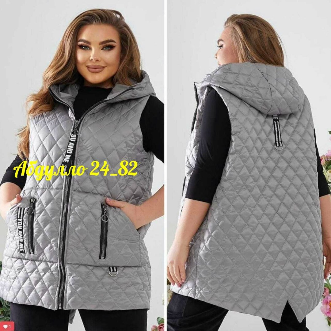 женская жилетка больших размеров,стеганый жилет больших размеров,жилетка женская демисезонная,теплый жилет,демисезонная жилетка