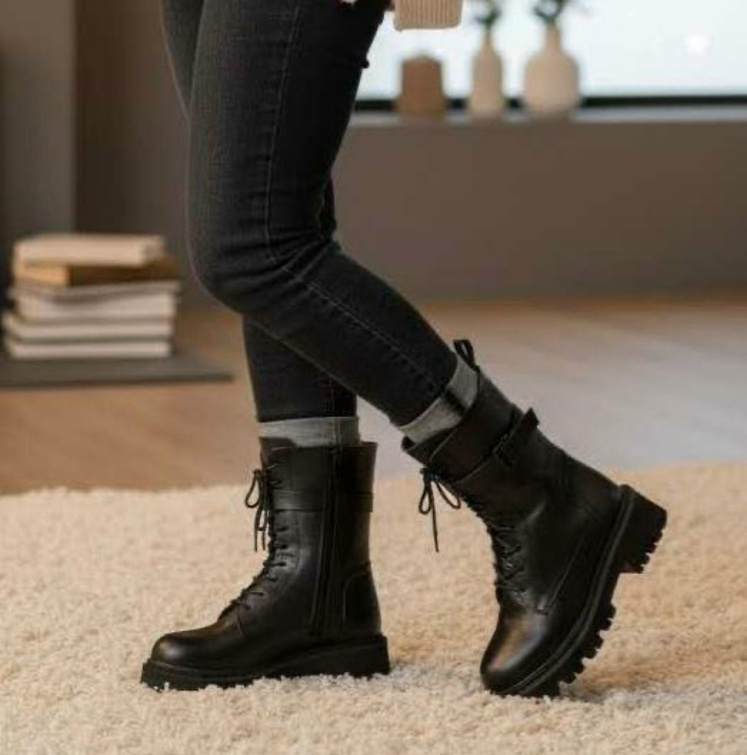 ботинки женские,ботинки,,стильные ботинки,ботинки берцы зимние с мехом теплые daliya