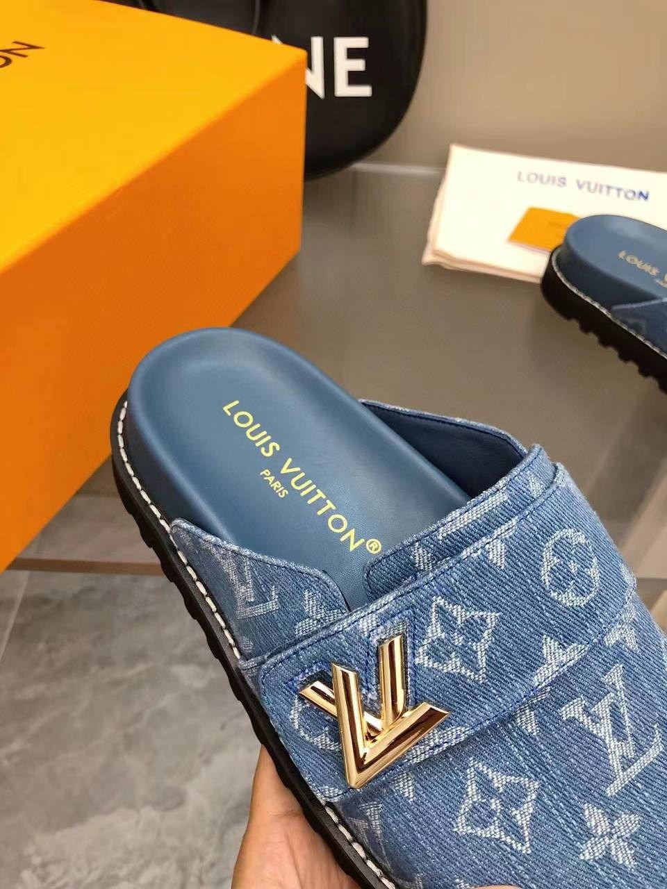 ,мюли louis vuitton,тапочки louis vuitton,модные тапочки,летние тапочки