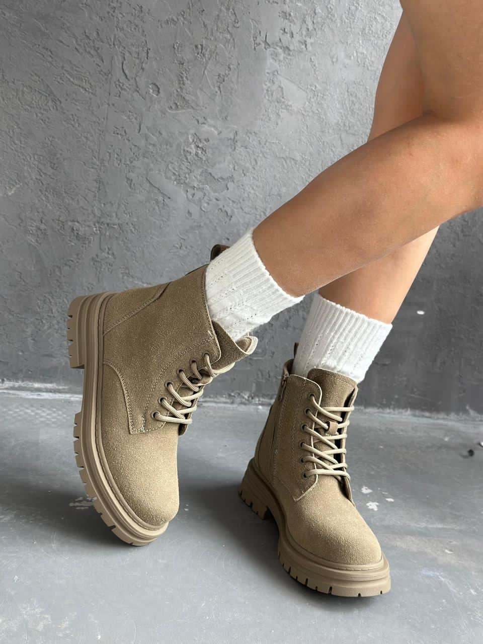 ,женские ботинки,ботинки женские натуральная замша шерсть коричневый, женская,ботинки