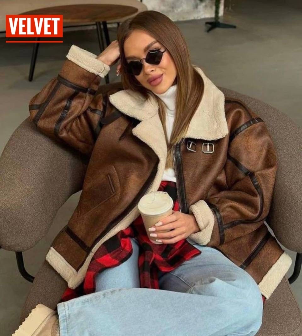 дубленка женская авиатор,стильная дубленка,дубленка оверсайз,двухсторонняя дубленка,дубленка женская