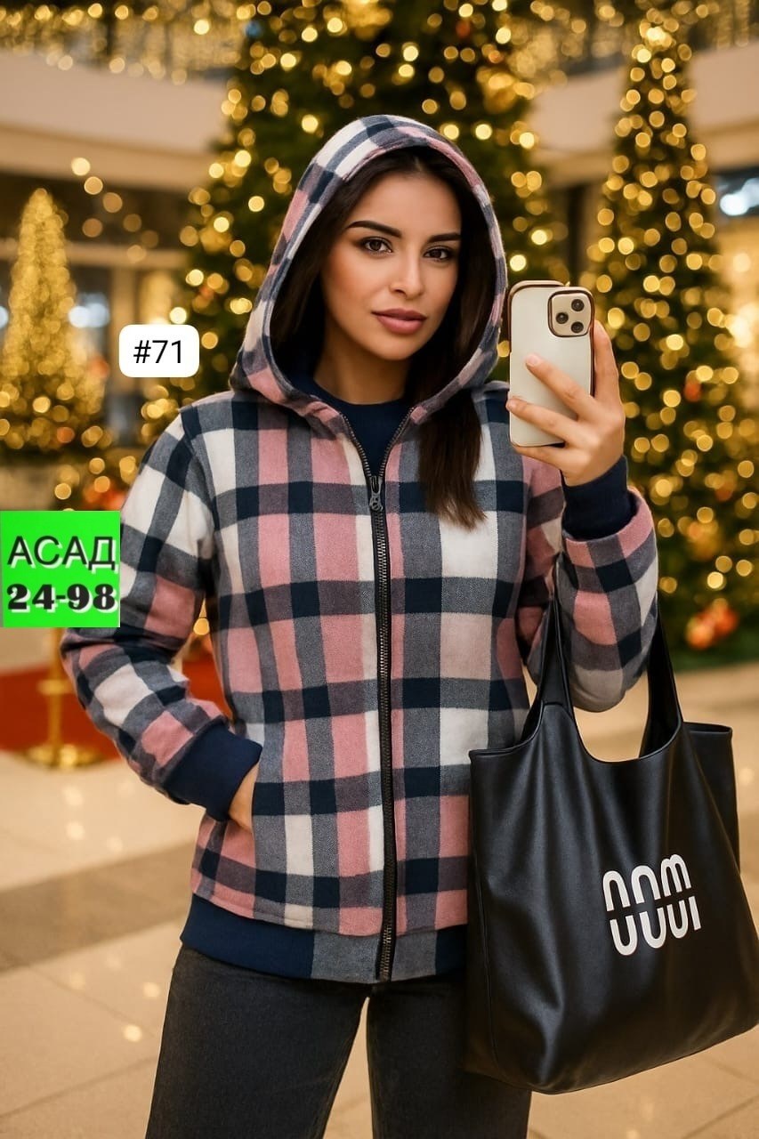 женская кофта,кардиган,кофта кардиган,рубашка клетку с капюшоном,женская рубашка