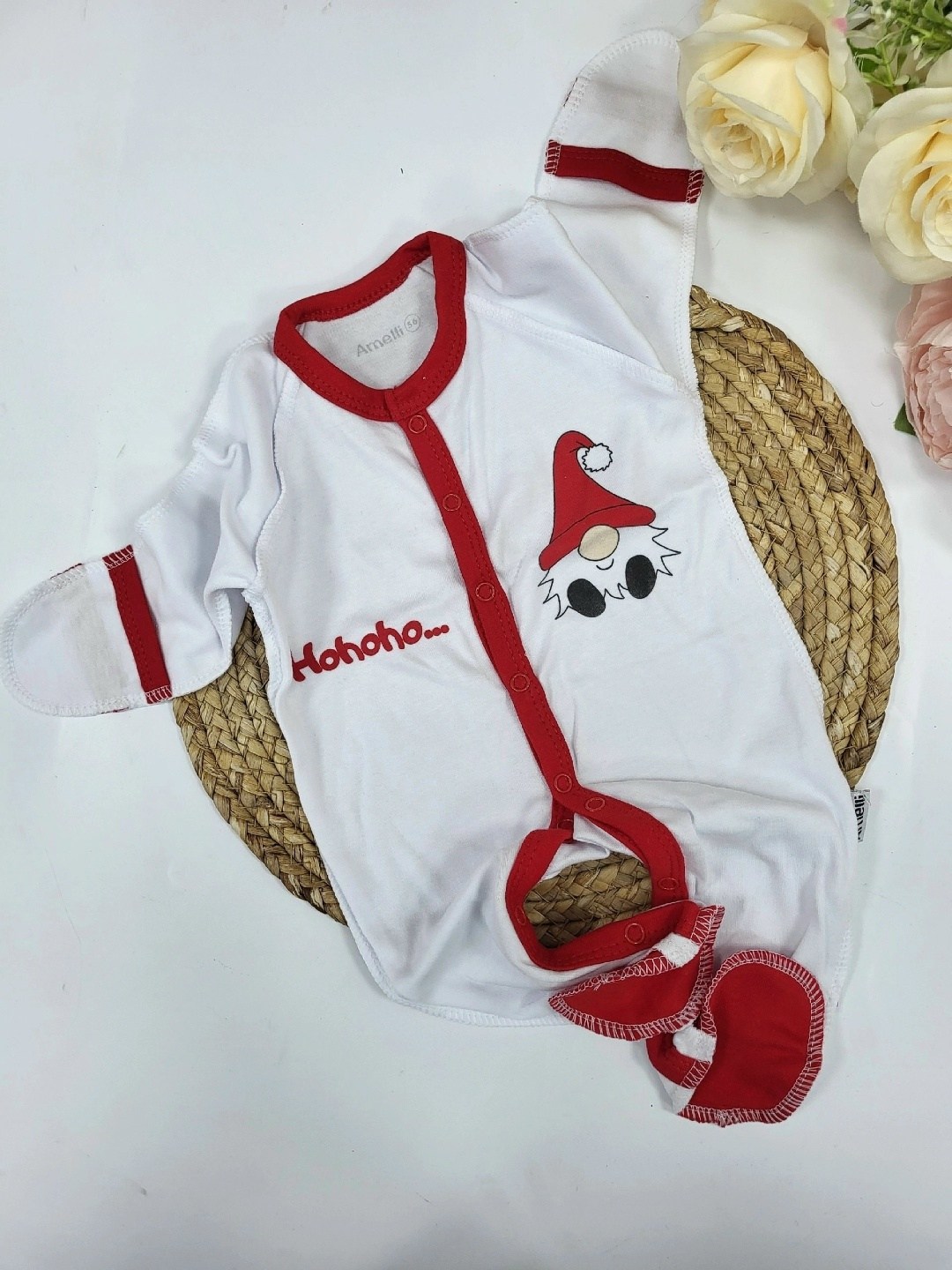 комбинезон новогодний для новорожденных sladunchik,комбинезон новогодний для новорожденных,комбинезон для ребенка,одежда для новорожденного,комплект комбинезон