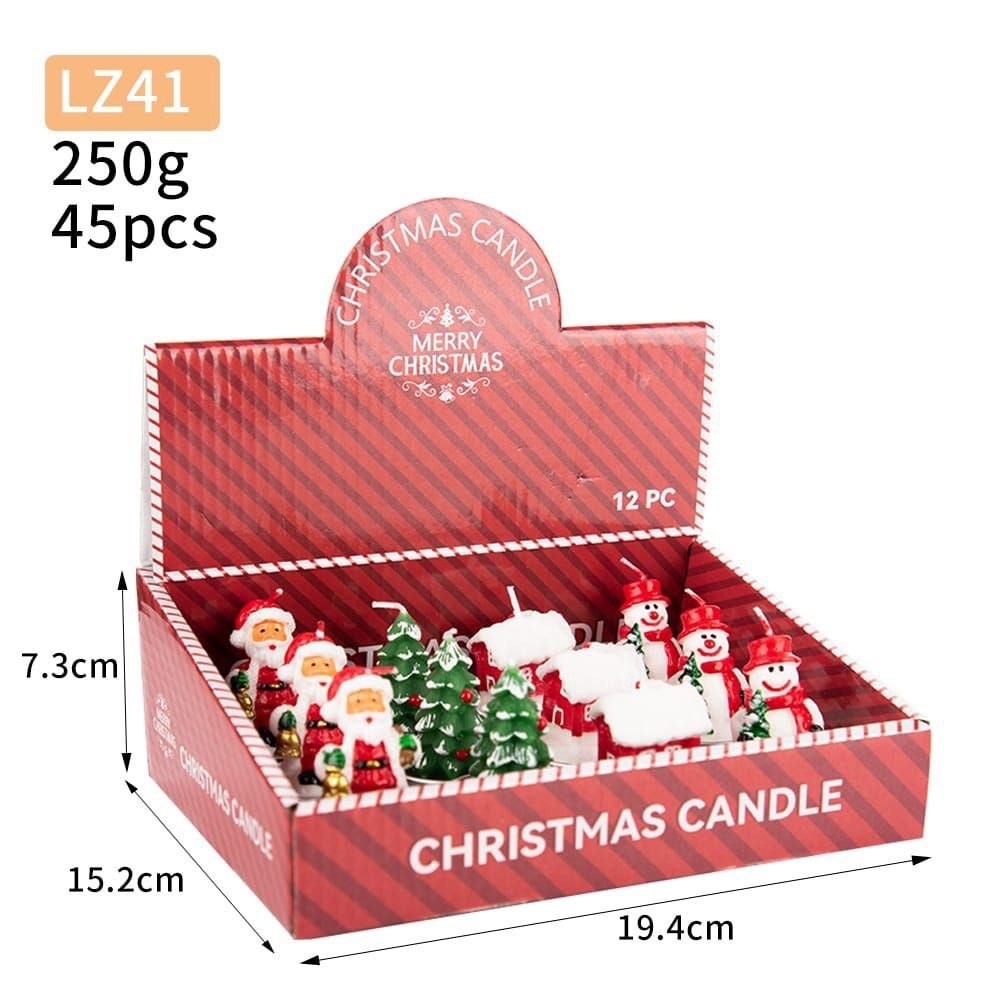 набор новогодних свечей,cвечи новогодние,украшение новогоднее елка,новогодние свечи елочки,свеча елка