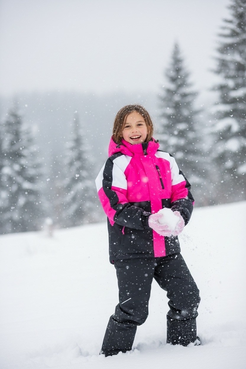 на горных лыжах,катание на лыжах,зимняя одежда для детей,лыжный костюм,зимняя