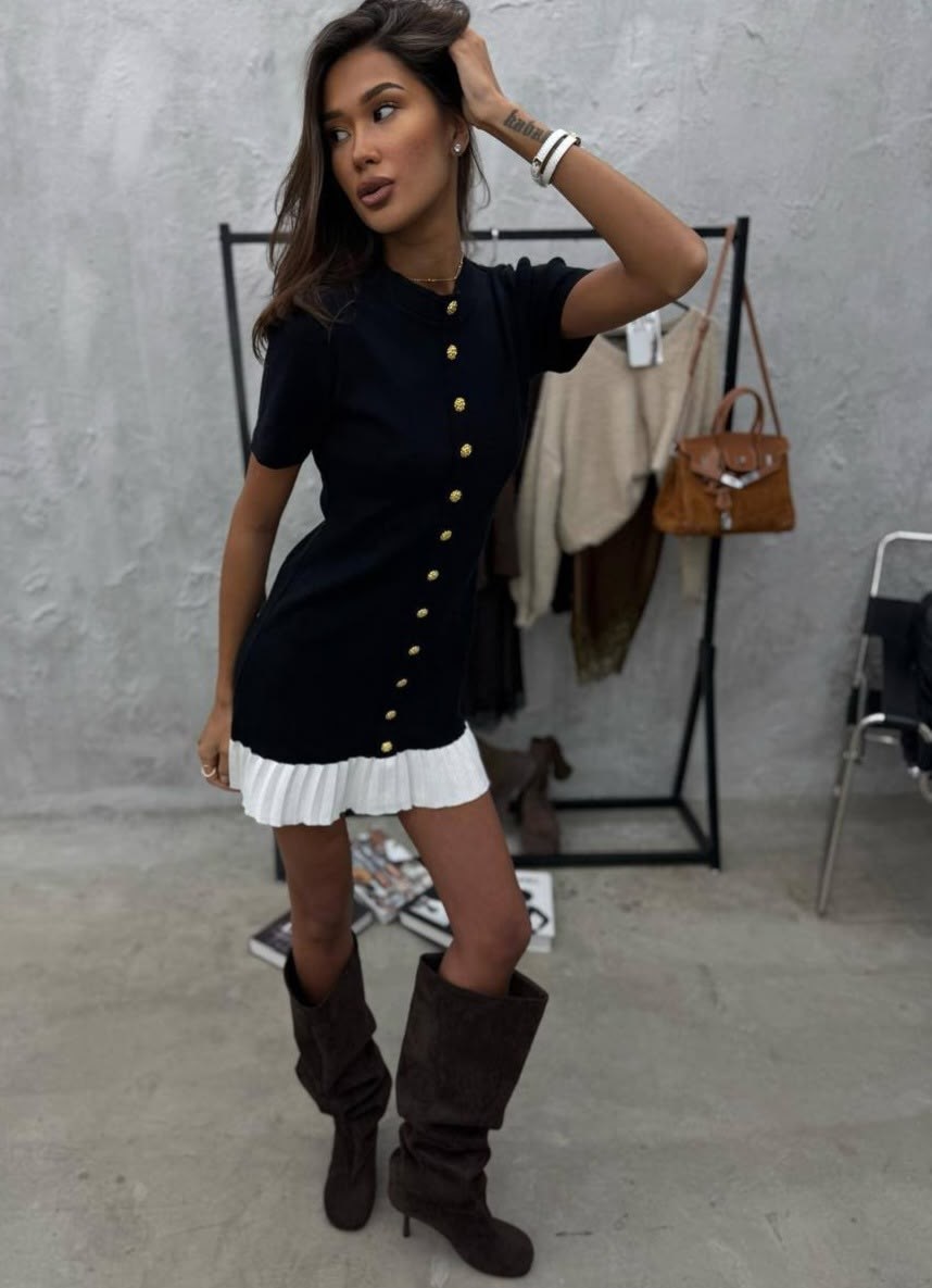 платье трикотажное,платье,платье трикотажное женское,платье-поло вязаное с юбкой "солнце",платье трикотаж