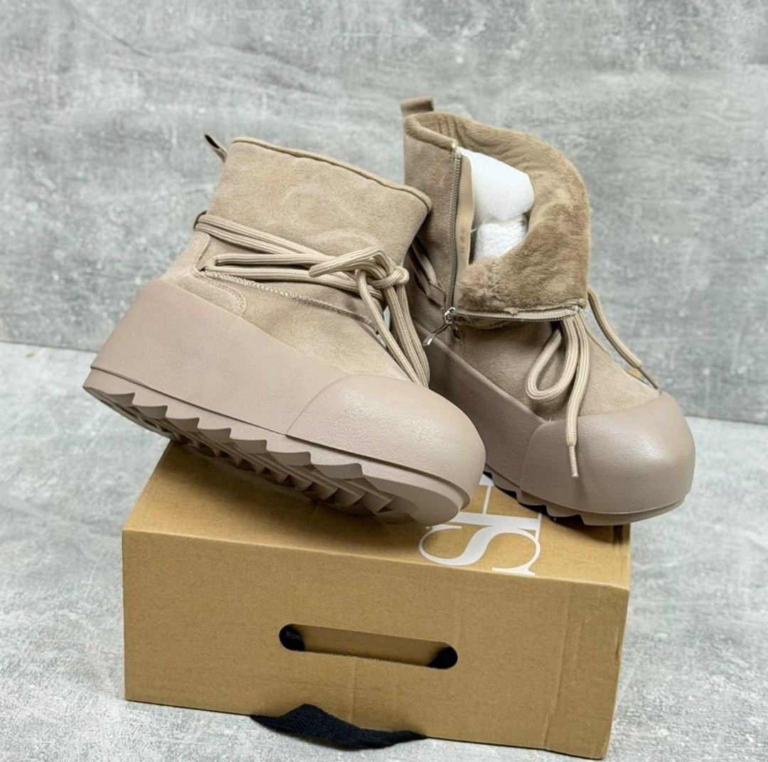 замшевые ботинки inuikii серый,,угги женские,женские зимние угги с шнурками,ботинки inuikii