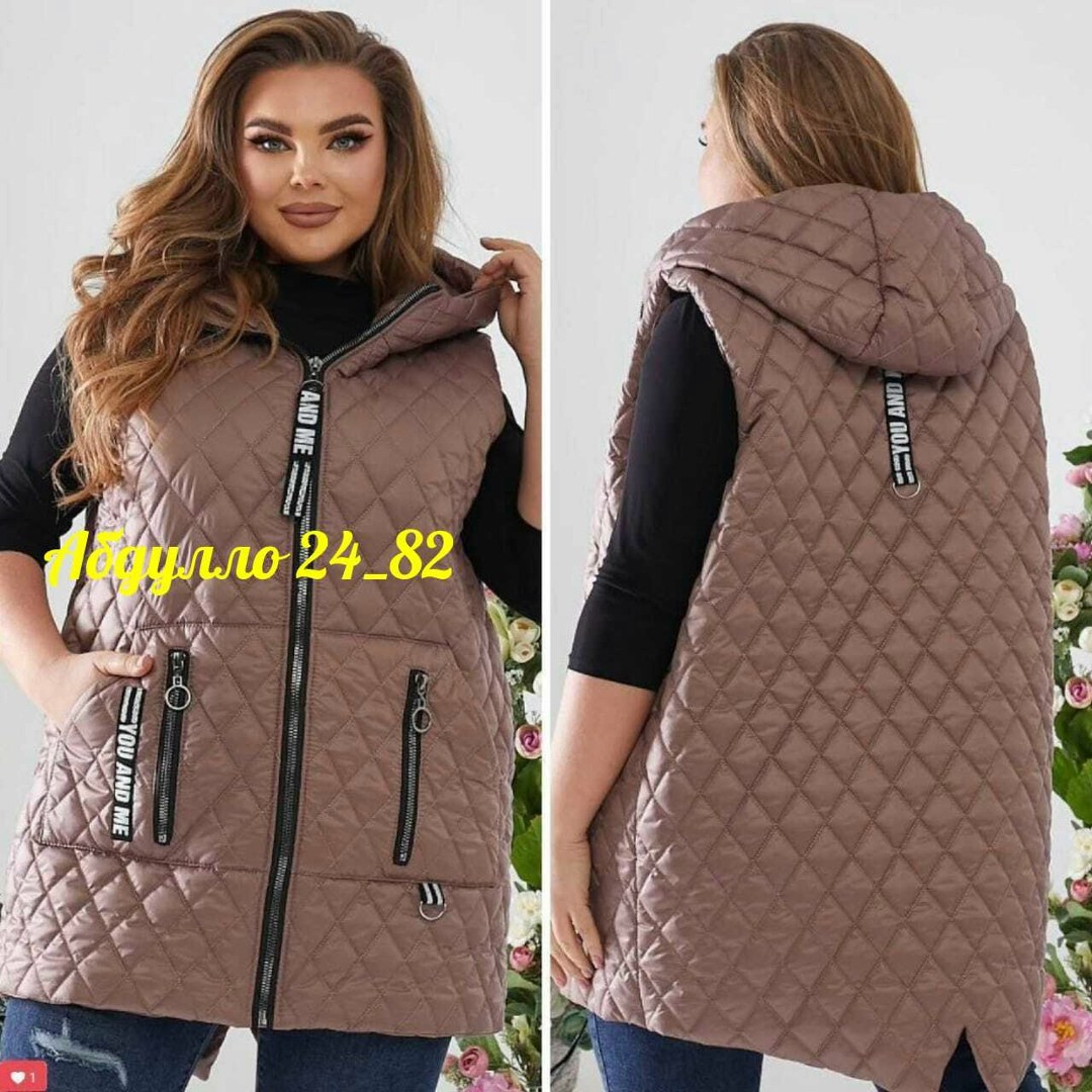 женская жилетка больших размеров,стеганый жилет больших размеров,жилетка женская демисезонная,теплый жилет,демисезонная жилетка