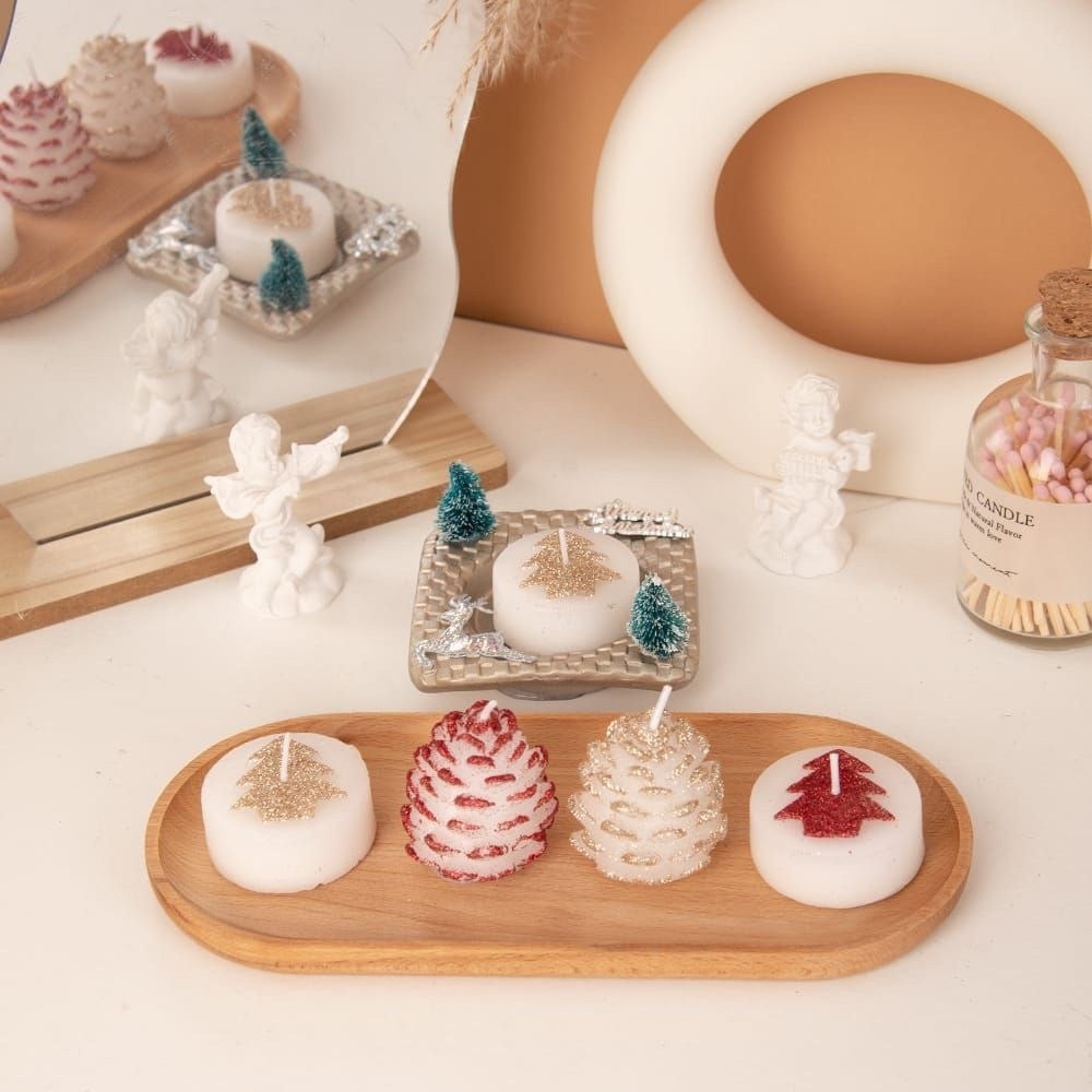 набор новогодних свечей,набор свеча,набор новогодних свечей 6 шт,набор новогодний,подарочные упаковки
