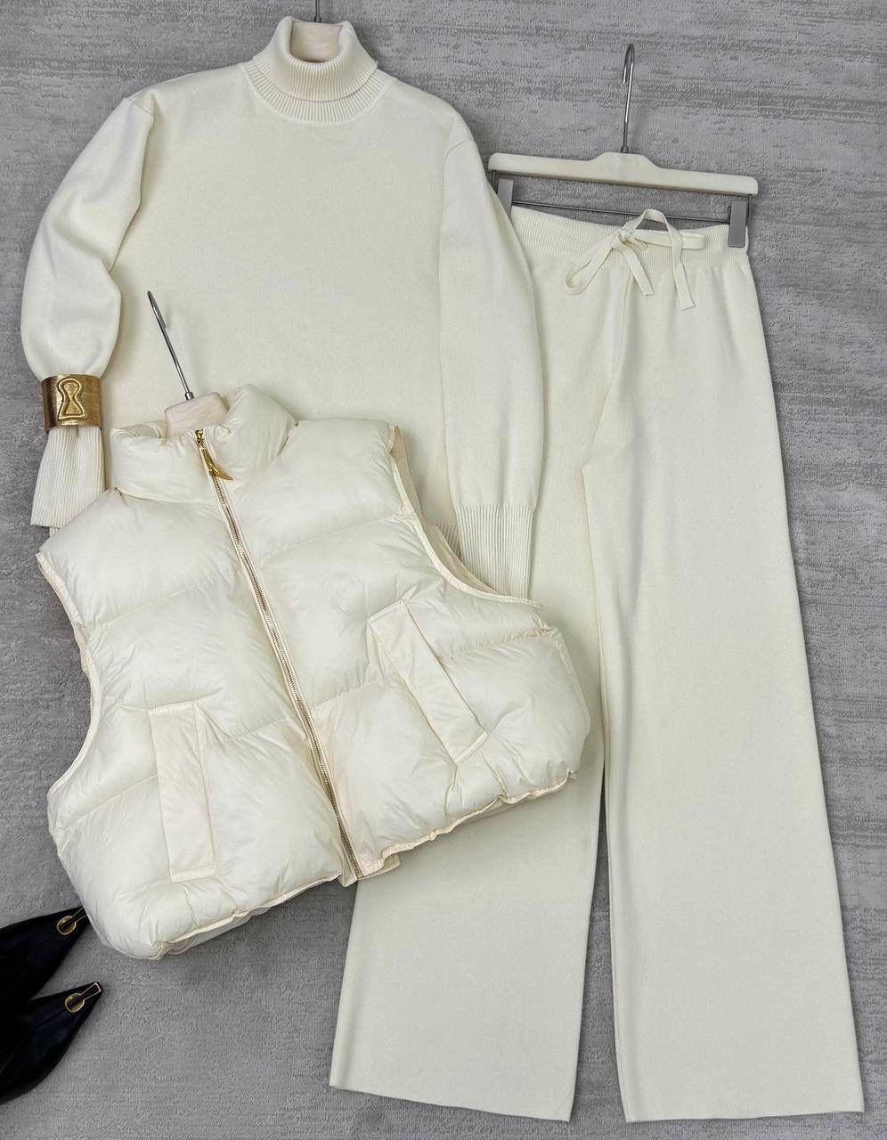 женская жилетка,жилет бежевый,костюм женский тройка,костюм тройка