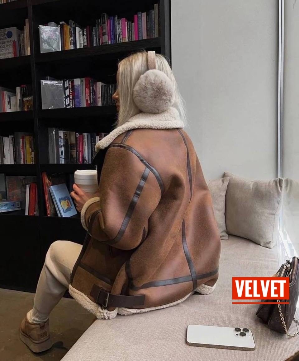 дубленка женская авиатор,стильная дубленка,дубленка оверсайз,двухсторонняя дубленка,дубленка женская