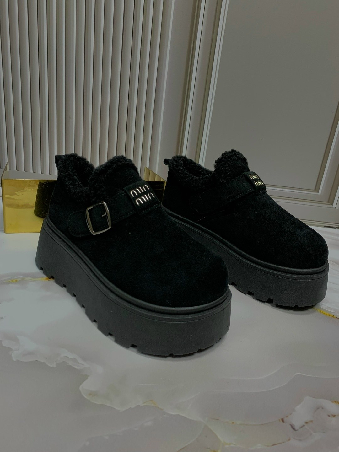 повседневная женская  лоферы с меховыми сабо на платформе круглым носком,,лоферы на платформе,женские лоферы на платформе,женская