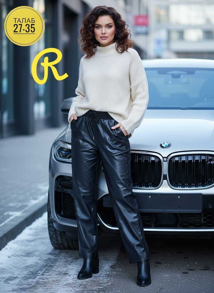 женские брюки из экокожи,брюки из экокожи,artessa брюки из эко-кожи zbb32209dbl05,кожаные женские брюки,кожаные штаны
