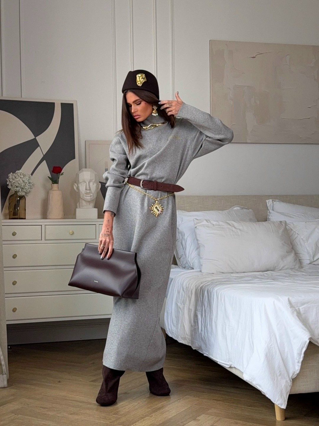 трикотажное платье,теплое платье,платье миди,платье из трикотажа,платье теплое миди