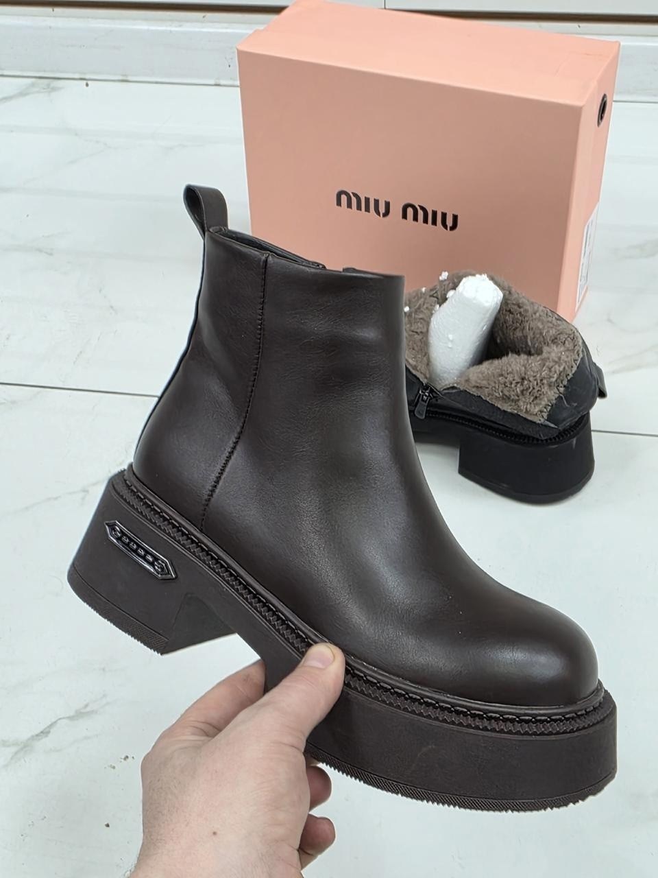 ,челси зимние miu miu premiumshoes,челси зимние miu miu,ботинки женские,ботинки женские зимние челси