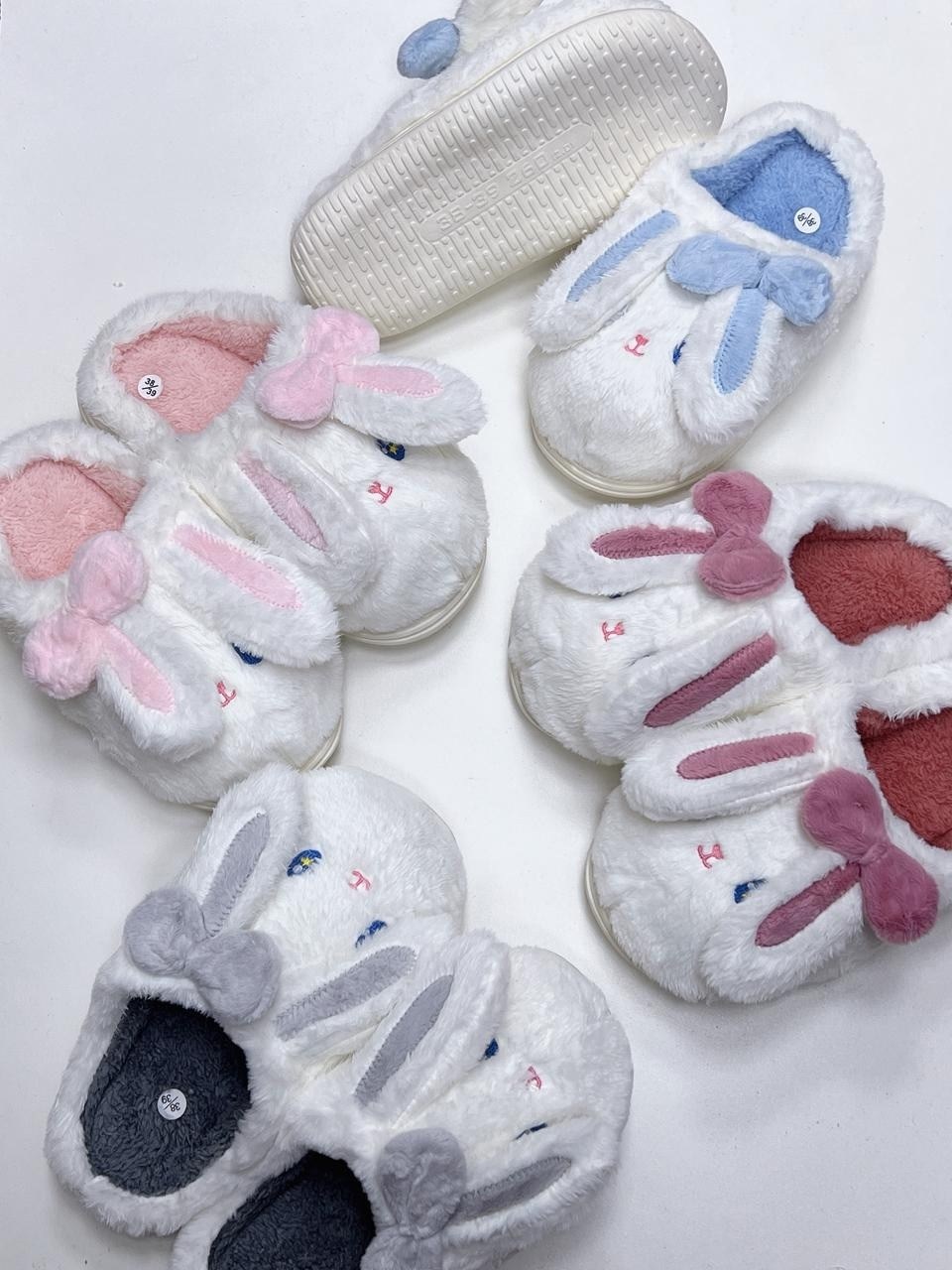 тапочки домашние женские,тапочки с кроликом,тапочки домашние,тапочки домашние beauty мягкие с ушками,плюшевые домашние тапочки