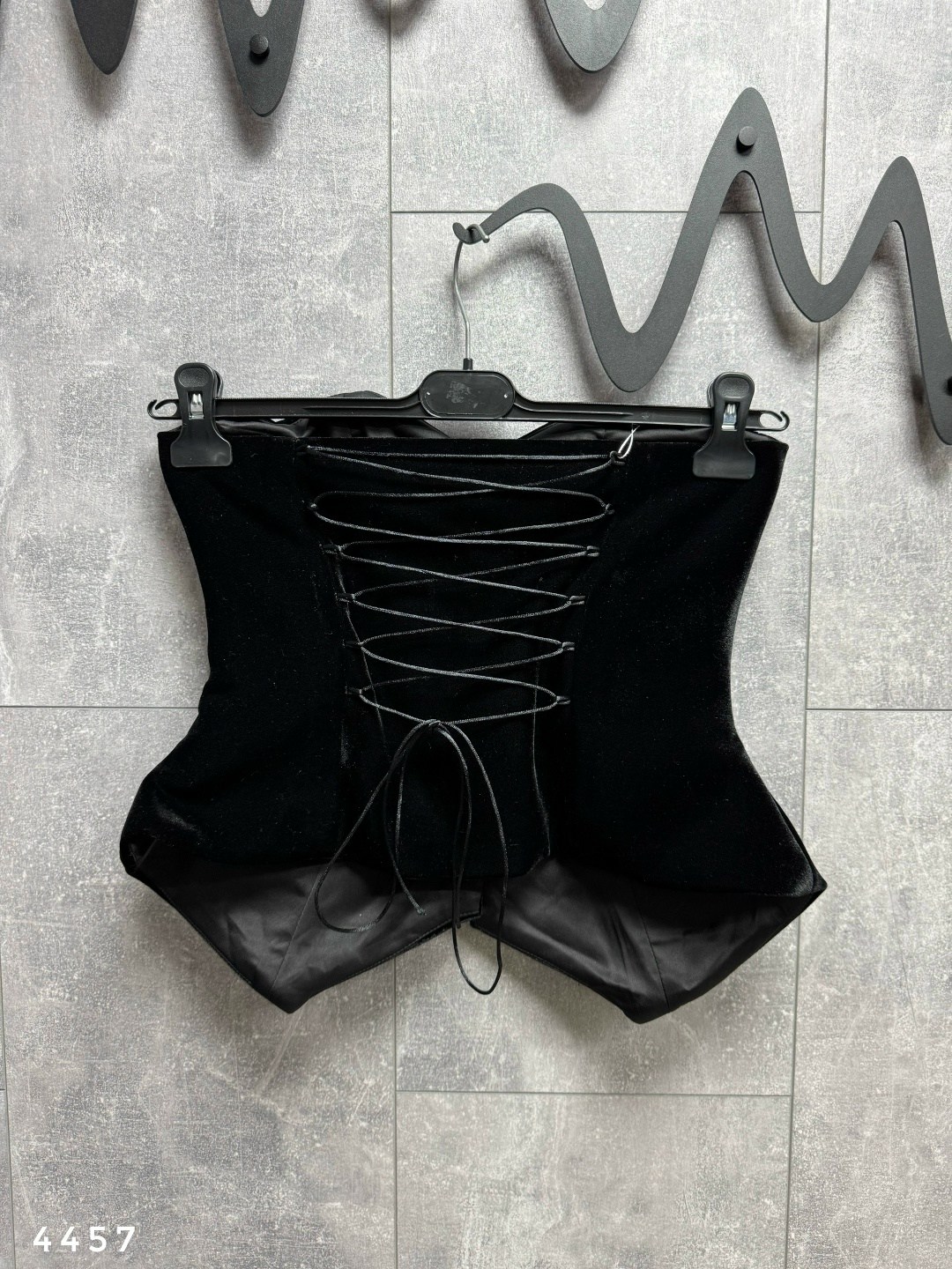 брюки charutti 07012842 черный,топ корсет,корсет,бархатный корсет,корсет топ женский