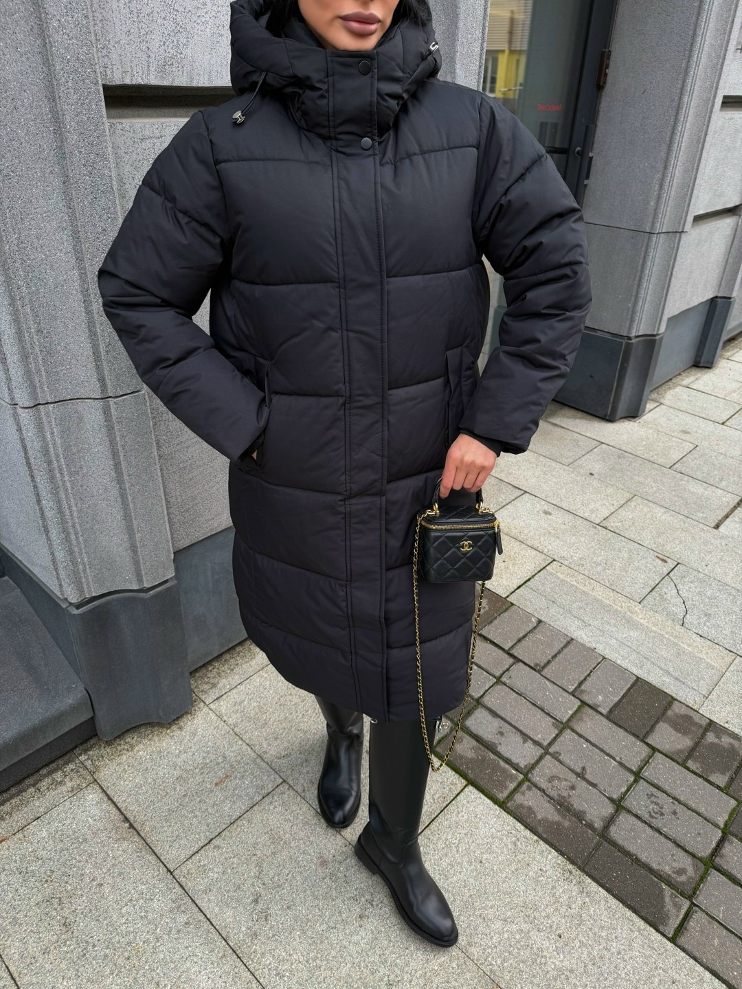 пуховик зимний длинный с капюшоном ve marie,пуховик зимняя,пуховик зимний длинный с капюшоном ve marie цвет черный,зимний пуховик длинный с капюшоном reg&life,пуховик зимний длинный с капюшон