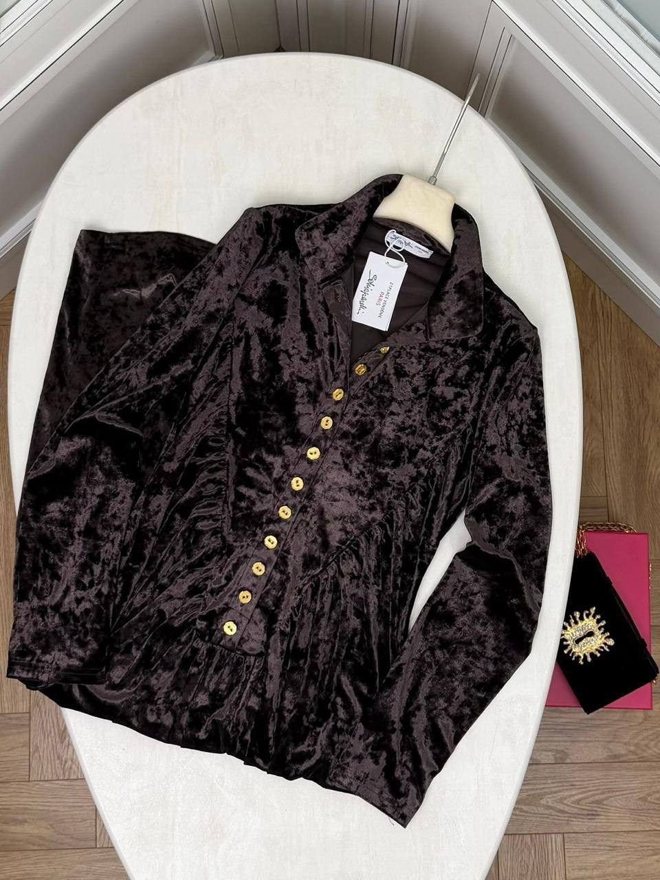 платье бархатное,zuoman женское осенне зимнее элегантное платье бархатное festa,вельветовое платье с воротником,платье с пуговицами,элегантное бархатное женское платье с воротником-стойкой