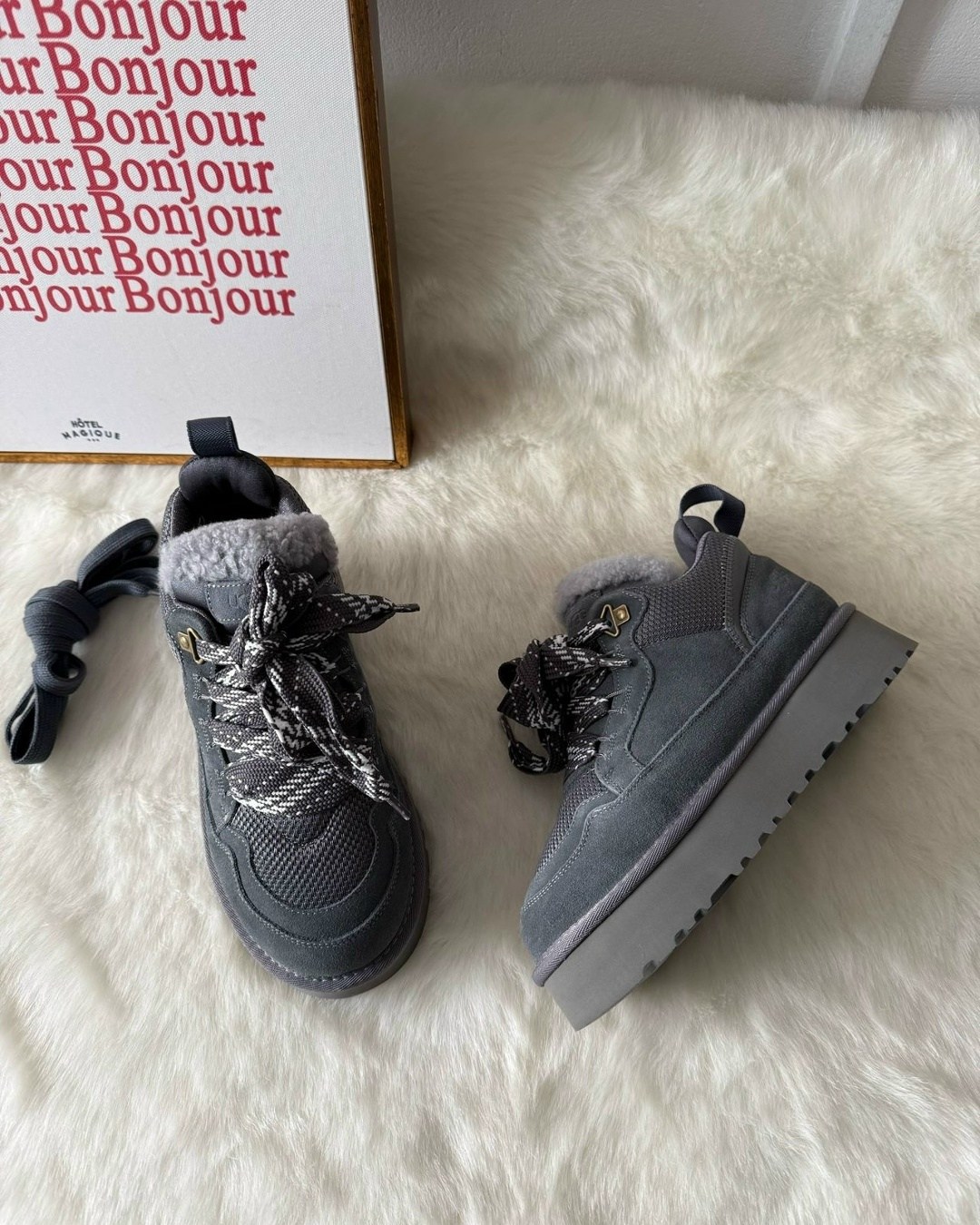 ,кеды зимние ugg lowmel trainer premiumshoes 183936502,ugg кроссовки,кеды зимние ugg lowmel trainer premiumshoes цвет серый,кроссовки зимние женские ugg модель 551079