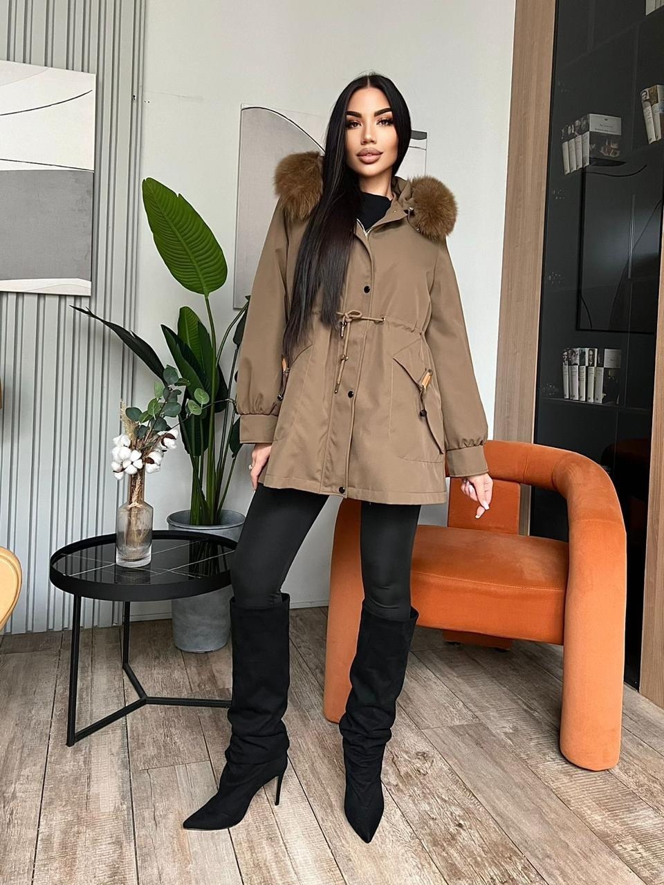 женская парка,парка женская с натуральным мехом,парка с мехом,зимняя одежда,пуховик женский