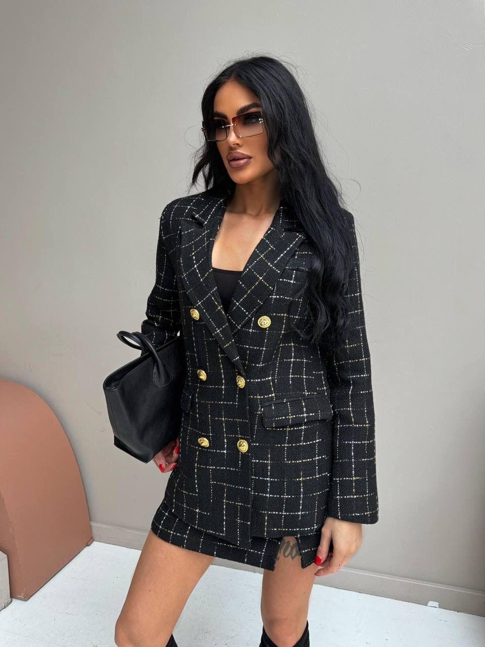 твидовый костюм с юбкой,твидовый костюм,твидовый костюм жакет,костюм женский твидовый пиджак и юбка арк17,костюм с юбкой