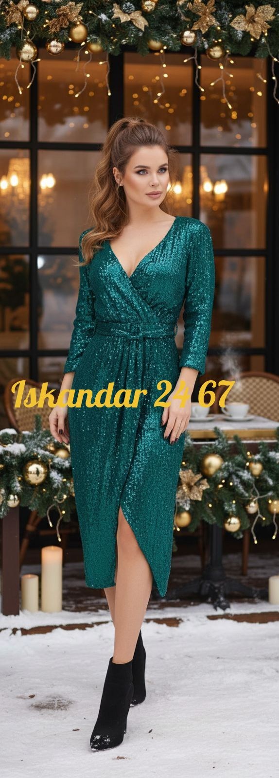 платье,платье женское,платье с пайетками на запах,длинное платье,платье цвета изумруд