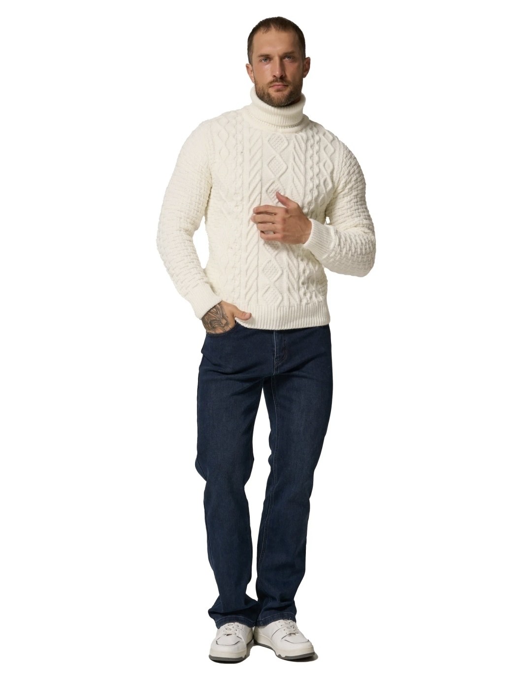 мужской джемпер,мужской свитер,свитер с горлом,белый свитер мужской,белый мужской пуловер