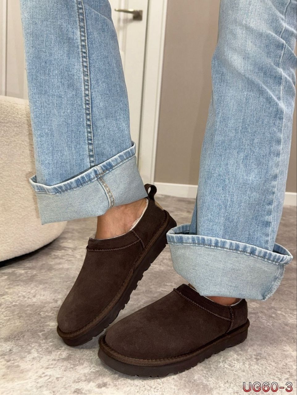 угги женские,,угги женские ugg,угги,угги женский iqn коричневый замша натуральная зима без застёжки