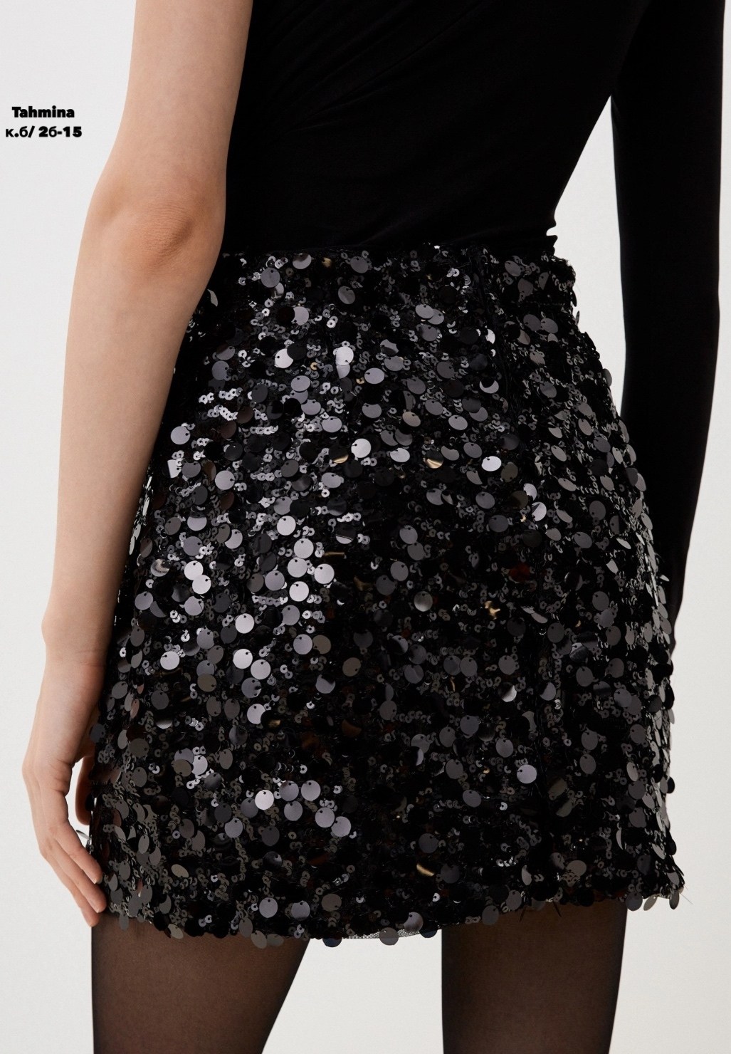 юбка с пайетками,юбка мини с пайетками emberens,юбка мини с пайетками emberens цвет черный,наряд