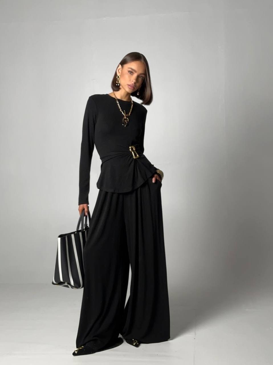 костюм с брюками палаццо,брюки палаццо,широкие брюки,женские брючные костюмы,широкие брюки женские