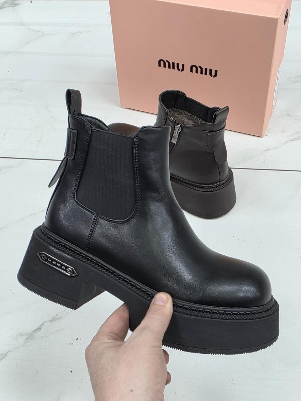 ,челси зимние miu miu premiumshoes,челси зимние miu miu,ботинки женские,ботинки женские зимние челси