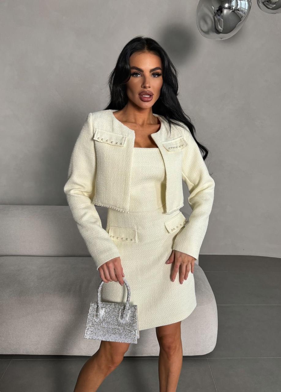 твидовый костюм,твидовый костюм юбка и жакет,твидовый костюм с юбкой,твидовый костюм юбка и укороченный жакет,твидовый костюм lichi