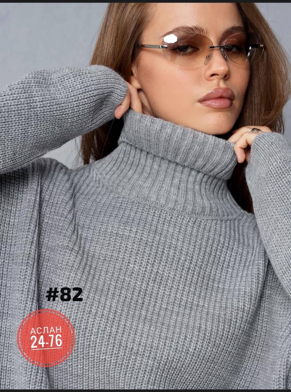 свитер вязаный с горлом оверсайз,свитер оверсайз вязаный с горлом укороченный hs fashion,свитер женский,свитер вязаный оверсайз с горлом теплый,свитер вязаный оверсайз