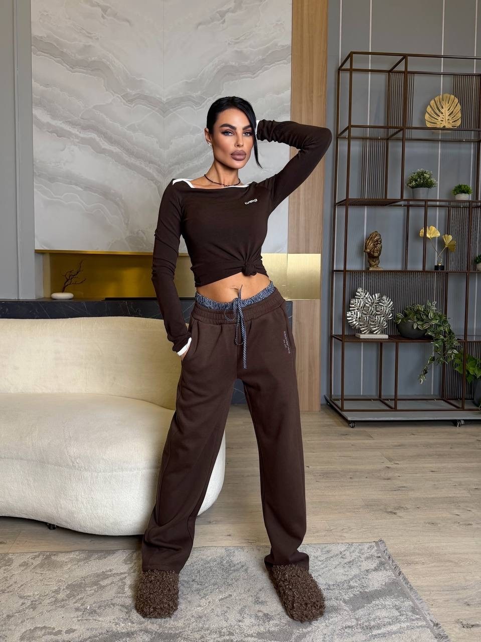 брюки теплые с начесом,брюки из трикотажа,брюки женские,коричневые брюки женские,спортивные женские брюки