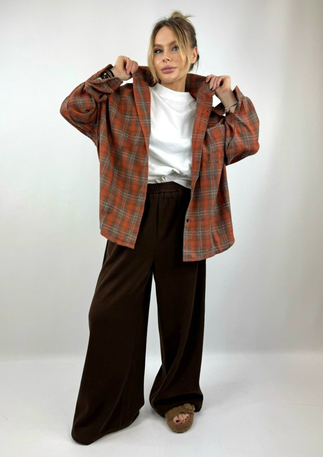 рубашка оверсайз удлиненная в клетку annemore,женская рубашка,рубашка оверсайз в клетку,рубашка в клетку,рубашка в клетку женская