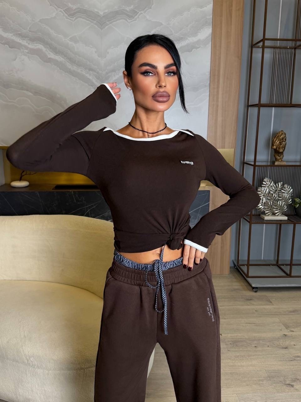 брюки теплые с начесом,брюки из трикотажа,брюки женские,коричневые брюки женские,спортивные женские брюки