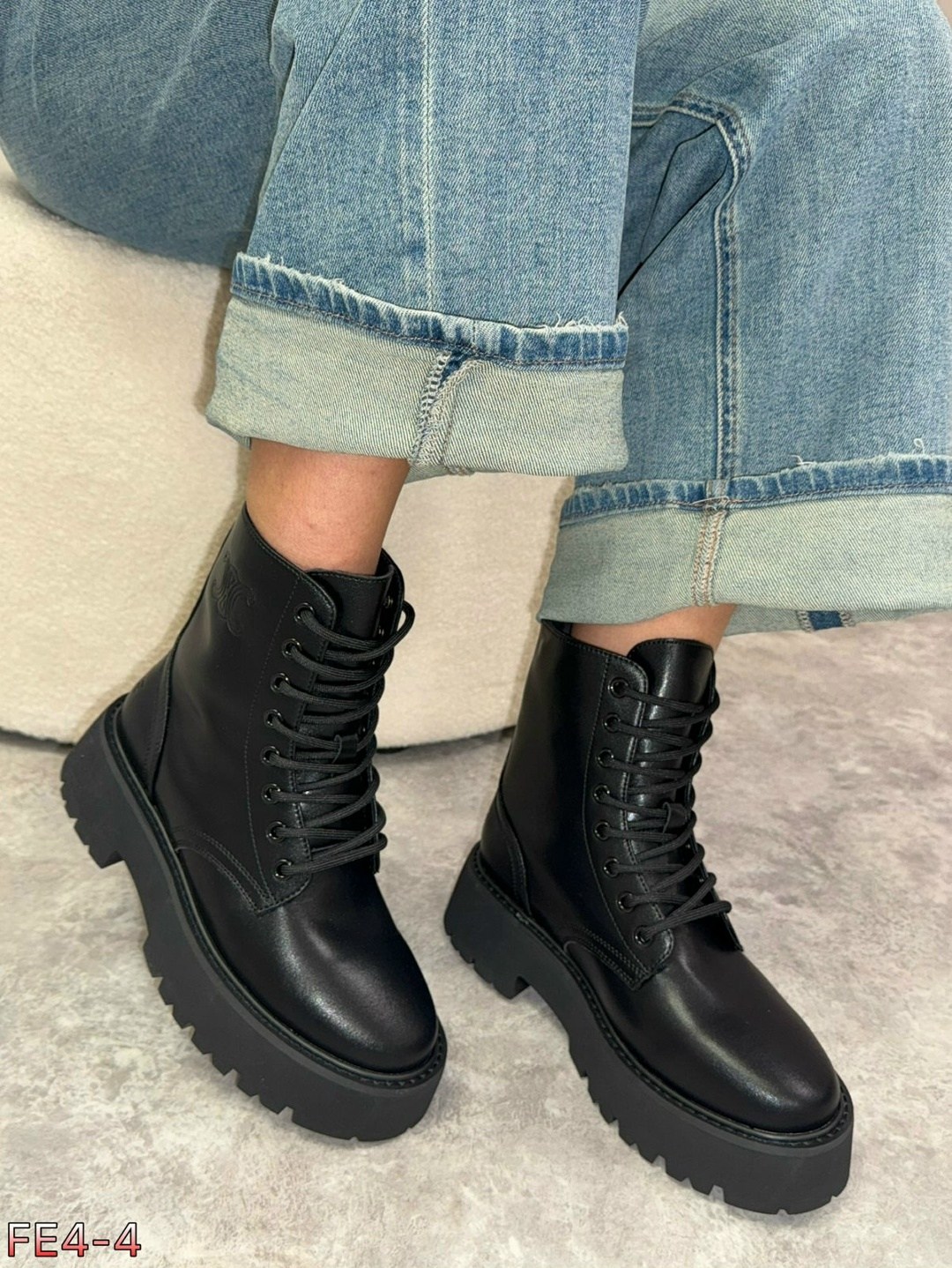 ботинки celine женские,celine ботинки,ботинки celine женские на шнуровке,celine женские кожаные ботинки premium,ботинки celine 2025