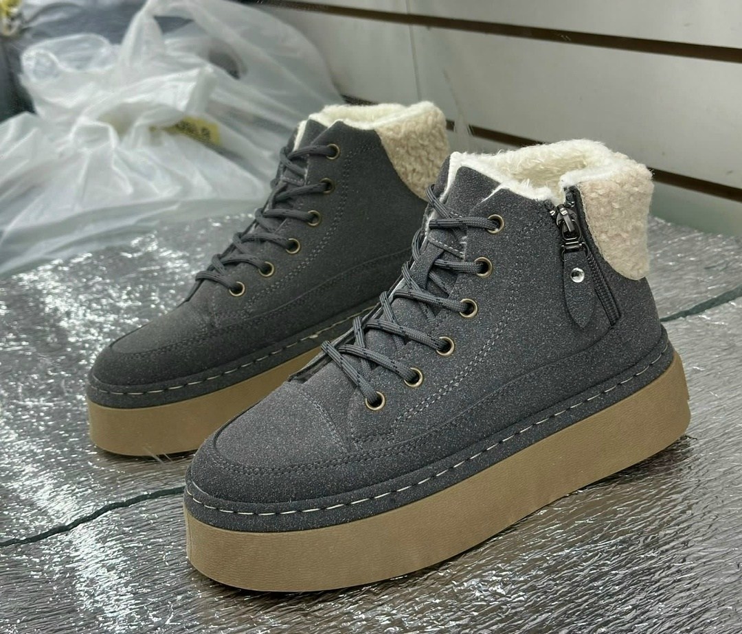 ,зимние ботинки из натуральной замши и меха на платформе obba 250464737,зимняя женская ,зимняя , женская