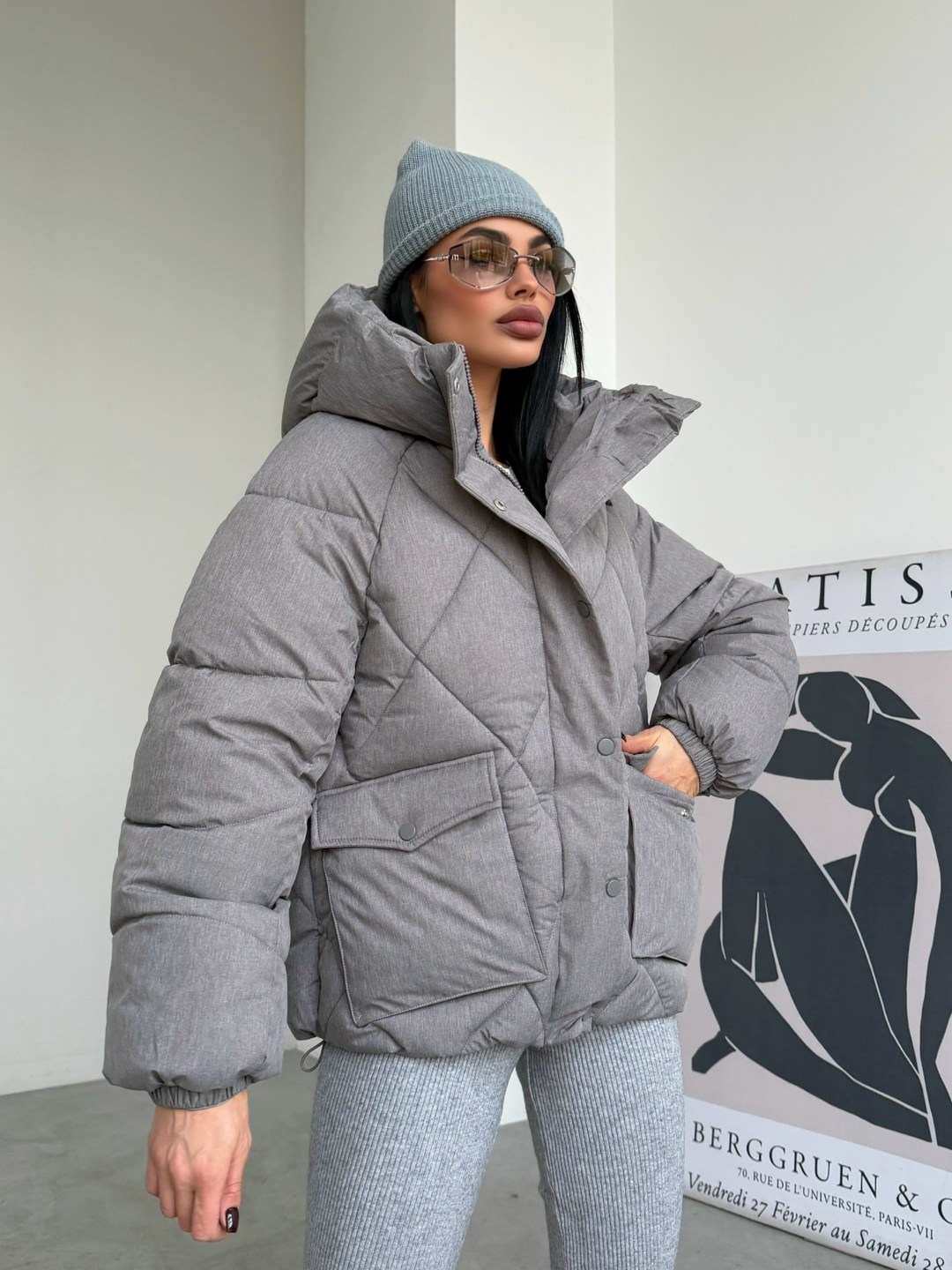 демисезонная куртка,куртка женская,куртка женская голубая,куртка зимняя оверсайз с капюшоном by button,куртка оверсайз