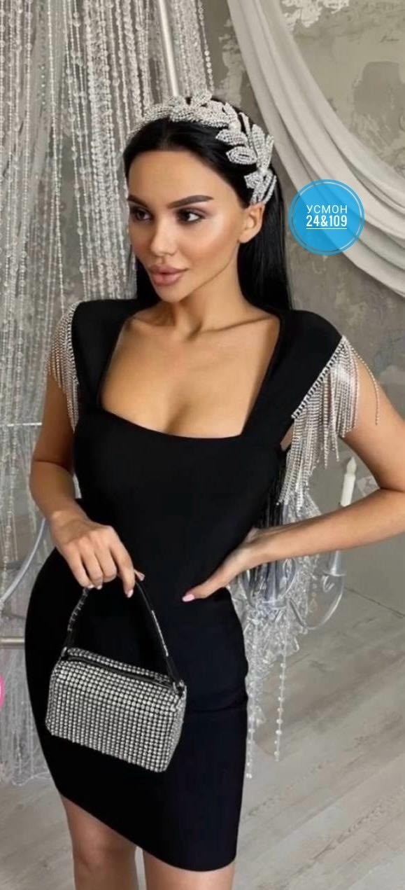 платье стразы,платье с бахромой,платье женская,облегающее платье,бандажное платье