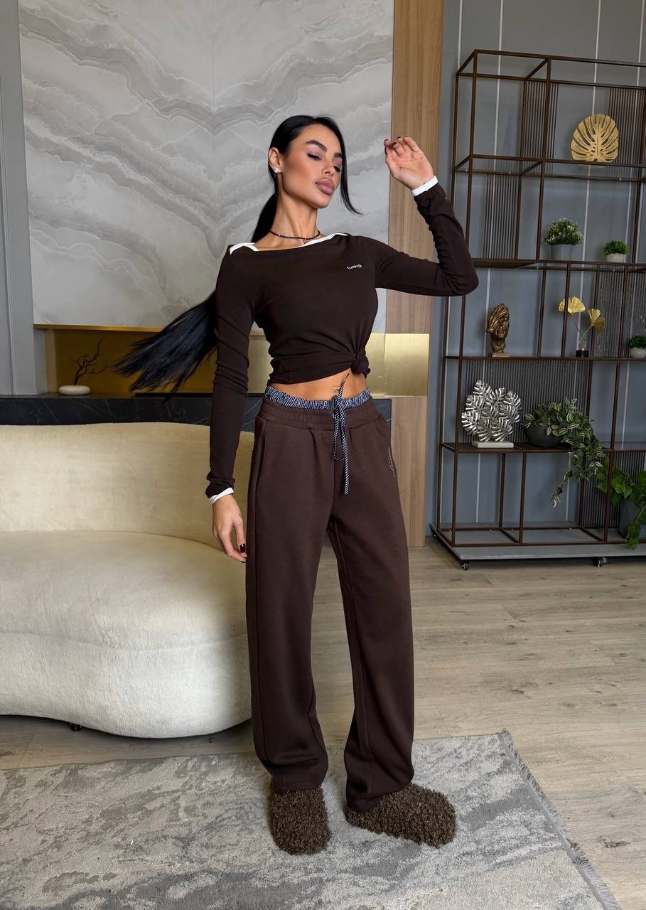 брюки теплые с начесом,брюки из трикотажа,брюки женские,коричневые брюки женские,спортивные женские брюки