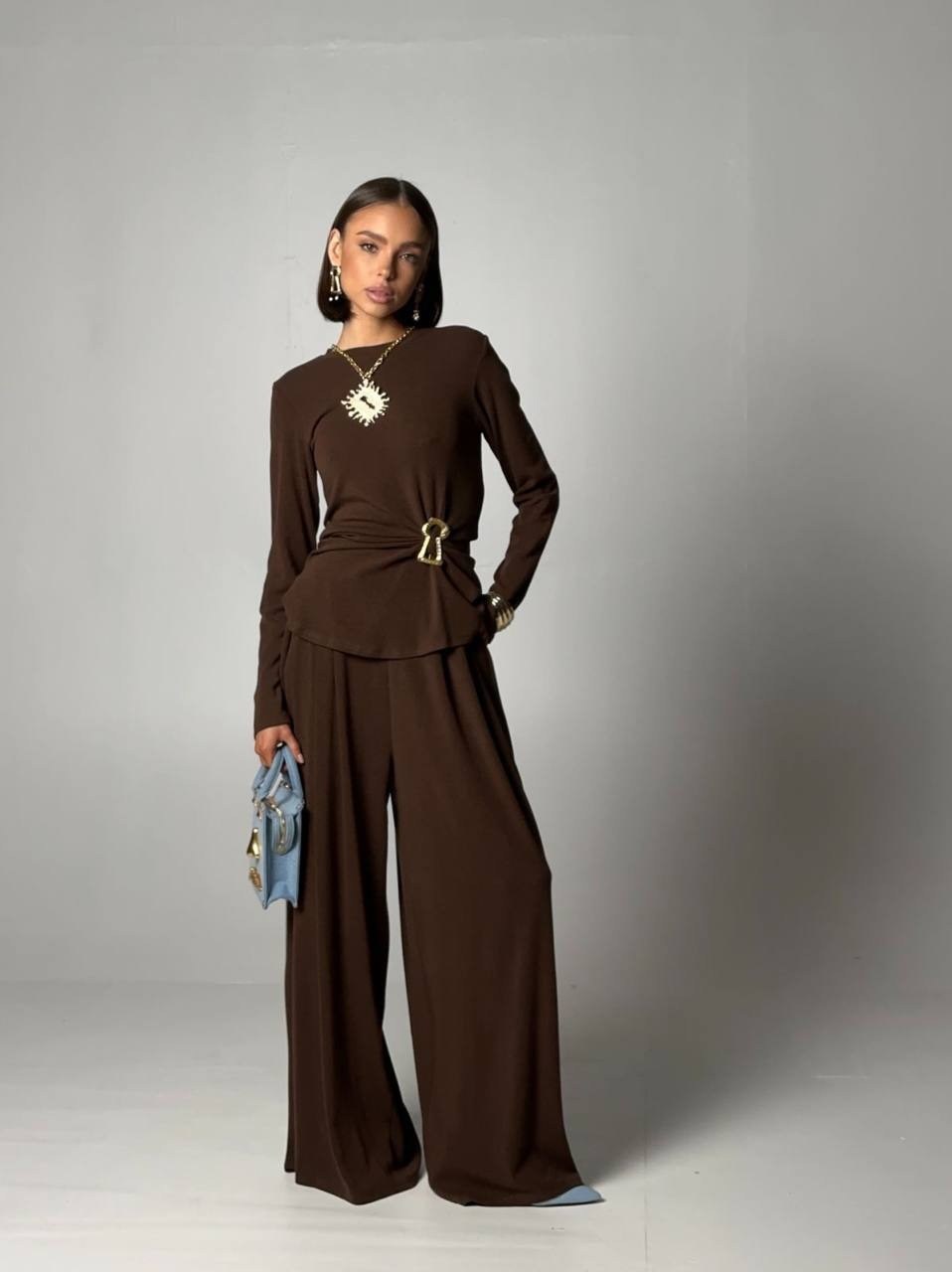 костюм с брюками палаццо,женский костюм,женский костюм с брюками палаццо,костюм трикотажный