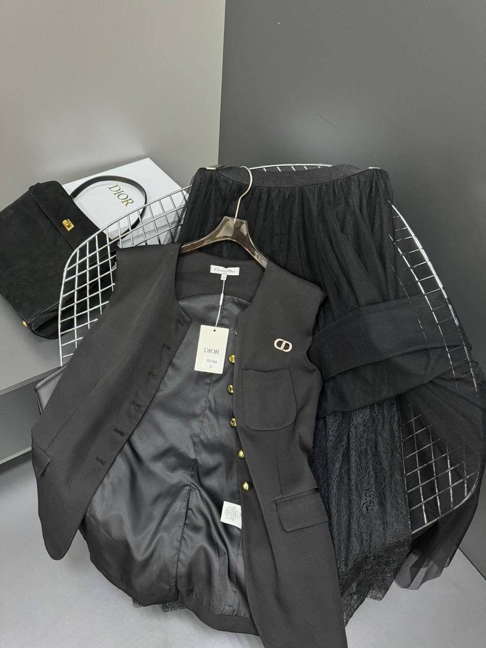 костюм с юбкой,костюм с юбкой черный,юбка с жилеткой