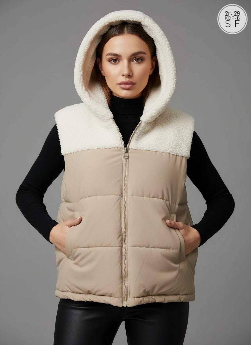 жилет утепленная,женский утепленный жилет,жилет женский,жилетка женская утепленная,жилетка с капюшоном