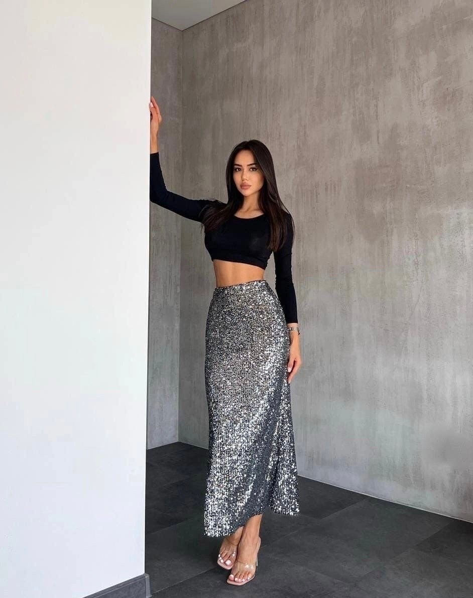 юбка с пайетками длинная,юбка пайетки макси,юбка с пайетками,юбка длинная с пайетками sagidashop