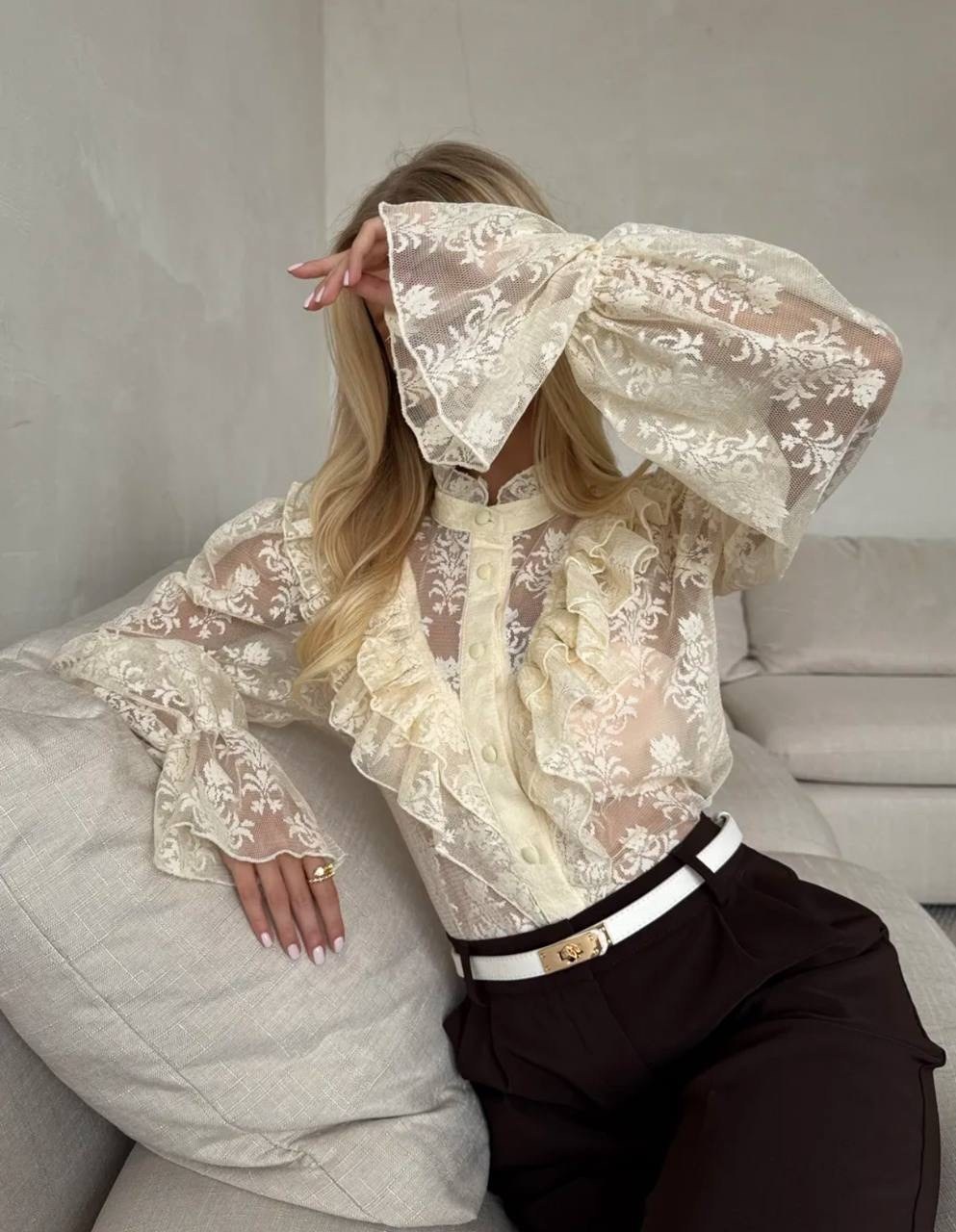 стильная блузка,кружевная блузка нарядная disorelle,шикарная блузка,элегантная женская блузка,нарядная блузка